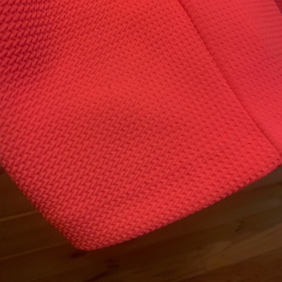 Vince Camuto Womens Neon Pink Sleeveless Shift Dress Embroidered Neck size 6 - Picture 6 of 10